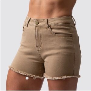 Born Primitive Flex Stretchy Jean Shorts Khaki Small